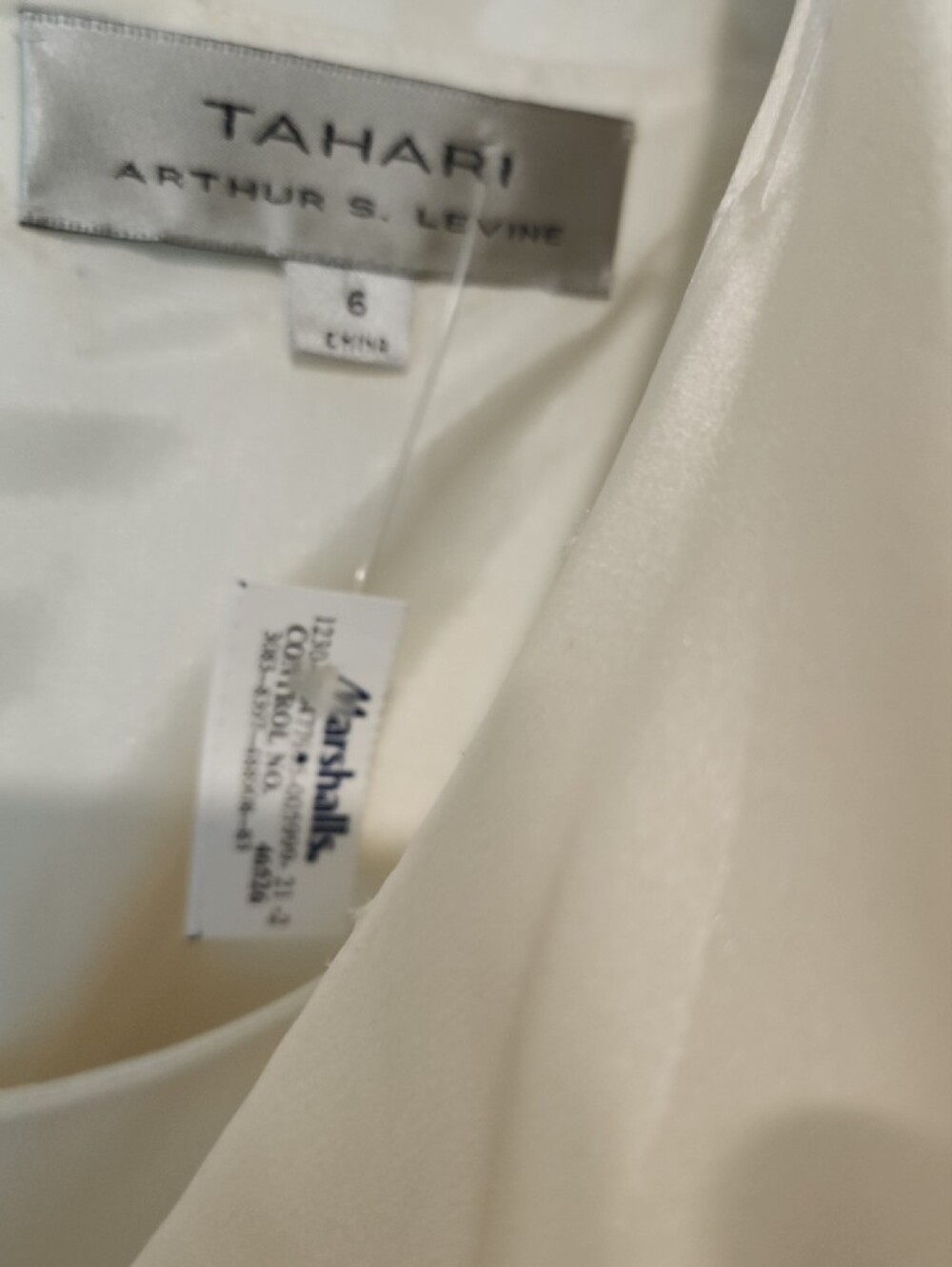 Tahari ASL Cream Ruffle-Front Midi Dress with Jacket - Picture 8 of 8